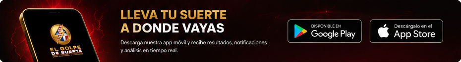 Lleva tu suerte a donde vayas. Descarga El Golpe de Suerte en Google Play y App Store.
